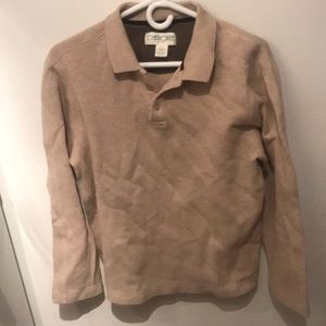 Beautiful 100% Cotton Quarter Button Cream Sweater Cherokee 1973